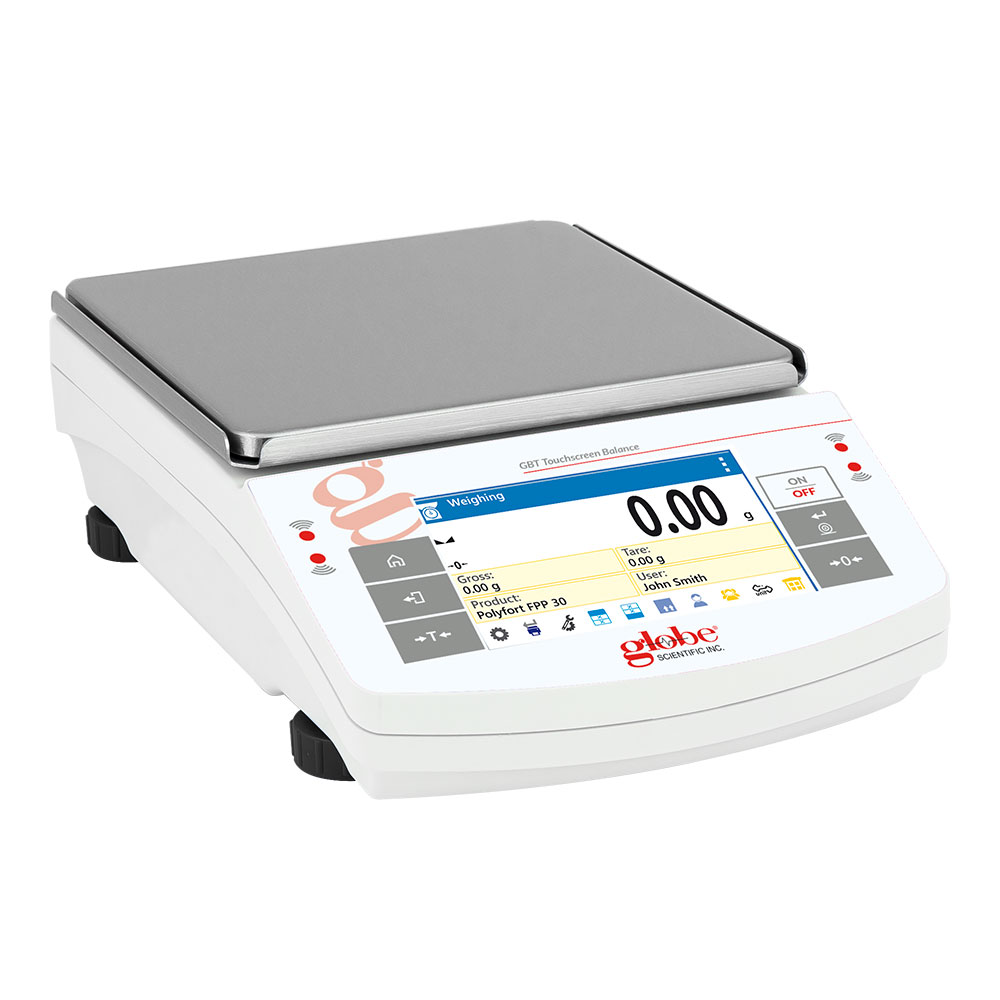 Globe Scientific Balance, Precision, Touchscreen, 10000g x 0.1g, External Calibration, 100-240V, 50-60Hz laboratory scale;analytical balance;weighing balance;lab scale;analytical scales;laboratory balance;scales lab;calibrated weighing scales